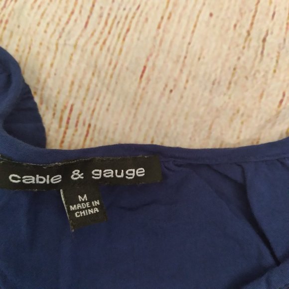 Cable & Gauge bohemian peasant blouse sz M - Picture 4 of 7